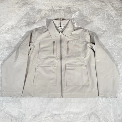 Chaqueta FILA 4 Bolsillos Tour Para Hombres XL Cremallera Completa Gris Pesado NUEVA Foto 1 de 4