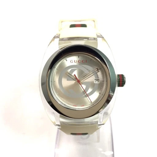 Gucci SYNC Sink Silver Tone Dial Quartz Watch 137.1 45mm From Japan 011 6328760 - image 1 of 4