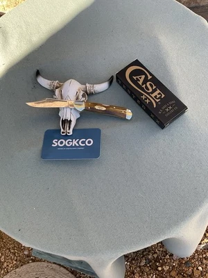 Estojo antigo osso liso mini faca Copperlock canelada bolsters 61749L - Imagem 1 de 4