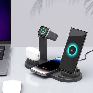 4in1 Wireless Ladegerät Charger Ladestation für Apple Watch S10 iPhone 16 Pro 15 - Picture 1 of 12