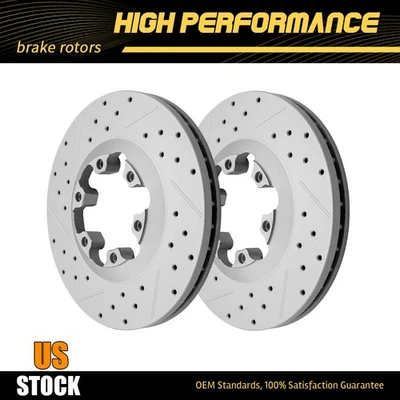 280mm Front Drilled Disc Brake Rotors For Colorado GMC Canyon Isuzu i-290 i-370 - Image 1 of 4