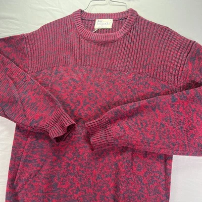 Vintage Arrow Brigade Sweater Mens Large Acrylic Pullover Knit Grandpa True Red - Image 1 of 4