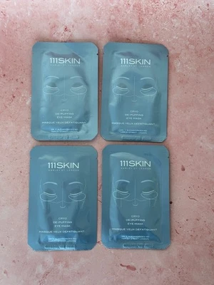£50RRP 111 SKIN CRYO DE-PUFFING EYE MASK X4 COOLING HYDROGEL REDUCE DARK CIRCLES - Image 1 of 2