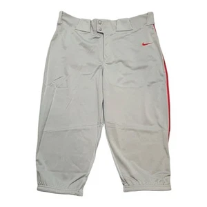 Nike Vapor Select High Red Piped Baseball 3/4 Pant Men's XL White BQ9021-053 - Picture 1 of 4