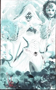 Fright Weaver Preview #1 - Witchy Negative Space METAL Variant 1/1 Auto w/ CoA - Picture 1 of 3