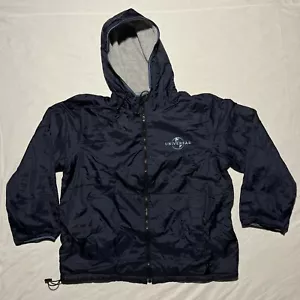 Universal Studios Reversible Hooded Windbreaker Jacket Blue Women’s Size Medium - Picture 1 of 7