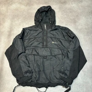 Ecko Function Anorak Mens 3XL Nyco Strap Cinch Half Zip Windbreaker, Black - Picture 1 of 10