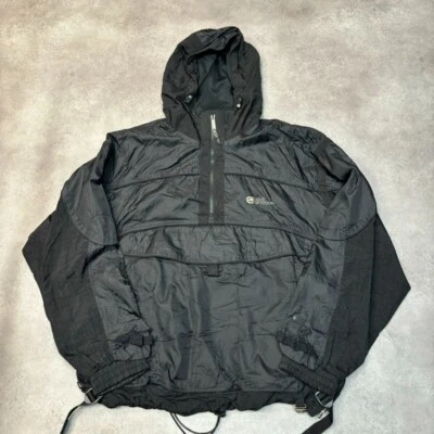 Ecko Function Anorak Mens 3XL Nyco Strap Cinch Half Zip Windbreaker, Black - Image 1 of 4