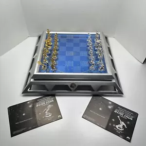 Franklin Mint Star Trek 25th Anniversary Chess Set MISSING 4 PIECES Silver Gold - Picture 1 of 24