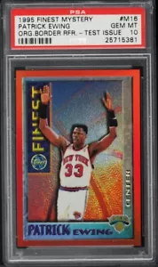 1995 Finest Mystery Orange Border Refractor Test Issue #M16 Patrick Ewing PSA 10 - Bild 1 von 2