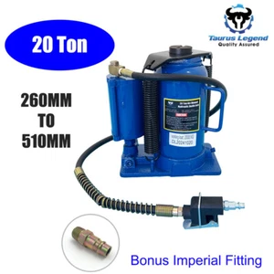 20 Ton Air & Manual Hydraulic Bottle Jack Heavy Car Truck Lift Heavy Duty Steel - Picture 1 of 11