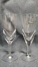 Daum France Modele Corail Pair champagne glasses Goblet Clear Made in France