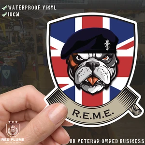 Royal Electrical Mechanical Engineer British Bulldog Vinyl Aufkleber - 10 cm - Bild 1 von 4