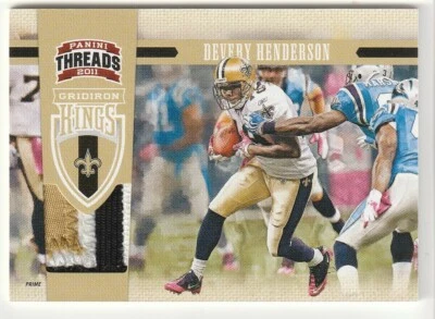 Devery Henderson 2011 Panini Threads Gridiron Kings Jersey Relic 71/99 Saints - Image 1 of 2