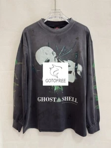 GOTOFREE 25SS GHOST TEE LONG SLEEVE SHELL T SHIRT BLACK COTTON TOP MENS WOMENS - Picture 1 of 10