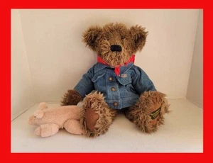 "Boyds Bear con abbigliamento da orso giacca jeans fazzoletto braccia giunte gambe testa orsacchiotto 16" - Foto 1 di 2