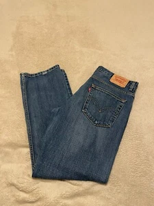 Men's Levis 752 Jeans Size W36 L30 Blue Straight Regular Zip Fly Trousers - Picture 1 of 12