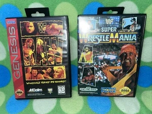 WWF Super WrestleMania & RAW Wrestling (Sega Genesis) Case, NO MANUAL - Bild 1 von 6