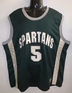 MICHIGAN STATE Spartans Steve & Barry’s #5 genähtes Basketball Trikot ~ Erwachsene XL - Bild 1 von 6