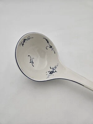 VILLEROY & BOCH Soup Ladle Made in Luxembourg Blue White Porcelain - Image 1 of 4