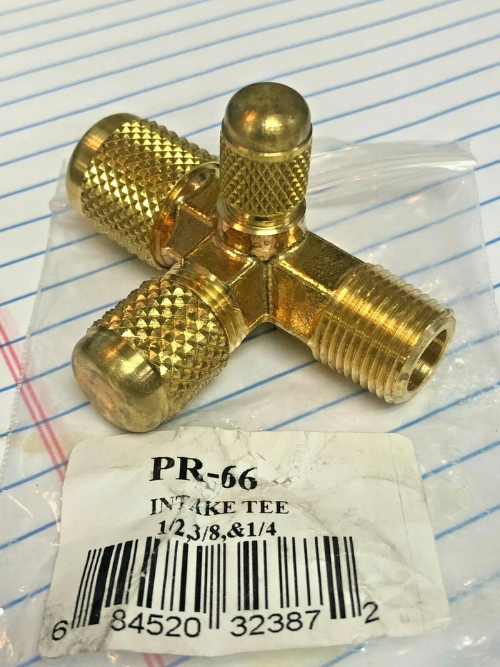 JB Industries Vacuum Pump Intake Cross, PR-66, 1/2", 3/8" & 1/4" MF NEW STYLE