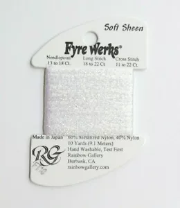 Rainbow Gallery Fyre Werks Soft Sheen Metallic Fiber Thread Needlepoint - Picture 1 of 9