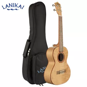 NEW Lanikai FM-T Flamed Maple Tenor Ukulele Satin Finish with Padded Gig Bag - Picture 1 of 4