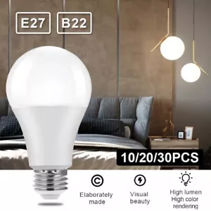 E27/B22 Bayonet Screw 7W9W12W15W Cool/Warm White 10X20X30X Lamp Globe Led Bulb - Picture 1 of 20