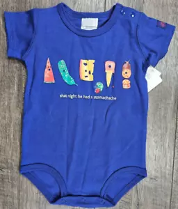 Baby Boy Clothes New Carter's Vintage 3-6 Month Blue Hungry Caterpillar Bodysuit - Picture 1 of 3
