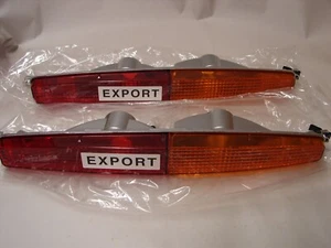 NOS 1989 90 91 92 93 Cadillac Fleetwood European Export Amber Red Tail Light Set - Picture 1 of 9