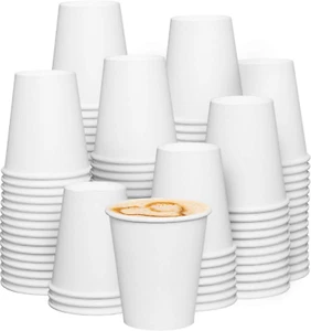[10 Oz. - 300 Count Disposable White Paper Cups, Hot Coffee Cups - Eco-Friendly - Picture 1 of 7
