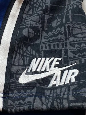Pantalones Cortos Nike Air Talla M Azul Deletreado Baloncesto Graffiti Cintura Polar Foto 1 de 4