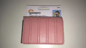 LOWEPRO BRAND PINK Genuine Supple Leather Camera Wallet Case WRISTLET NEW - Picture 1 of 2