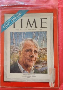 Vintage Time Magazine Featuring Poet Robert Frost To The Korean War Conflict - Picture 1 of 3
