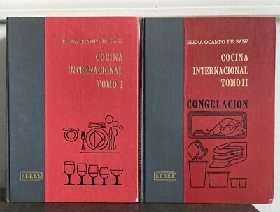 COCINA INTERNACIONAL TOMO I Y II POR ELENA OCAMPO SANZ LIBRO TAPA DURA 1972 1973 - Image 1 of 4