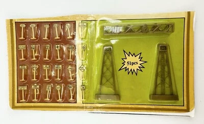 Model Power N Scale #1331 51 Pieces Road Signs Telephone Poles NOS NEW - Image 1 of 4
