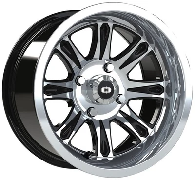 12x8 Vision ATV 547 Spirit 4x156 -10.2 Black Machined Wheels Rims Set(4) 131.1 - Image 1 of 3