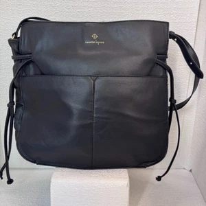 Stylish Nanette Lepore Black Leather Quilted Shoulder Bag Ladies' Designer Purse - Picture 1 of 8