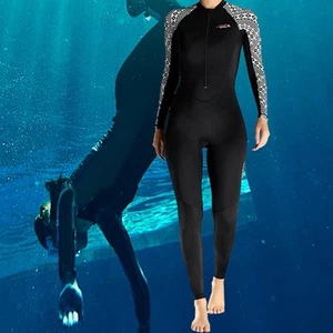 Full Body Swimsuit for Women Men Swim Suit Full Coverage Zip Front Thin Wetsuit - Picture 1 of 60
