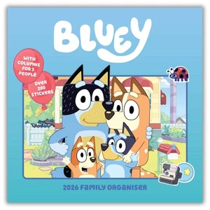 2026 Bluey Family Organiser Square Calendar Includes Stickers Official Product - Picture 1 of 7