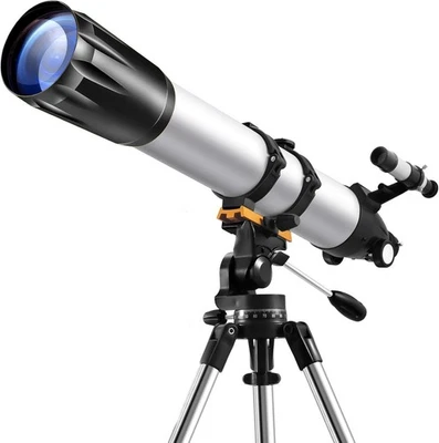 90mm Refractor Telescope for Adults & Kids, 675X Magnification, Tripod - Image 1 of 4