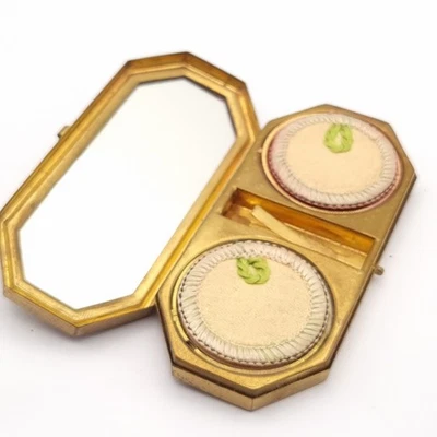 Art Deco Houbigant Octagonal Compact Rouge & Powder C 1920s - Image 1 of 4