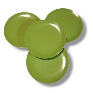 Set di 4 piatti da pane vintage Texas Ware melaminico 6,75" verde avocado - Foto 1 di 5