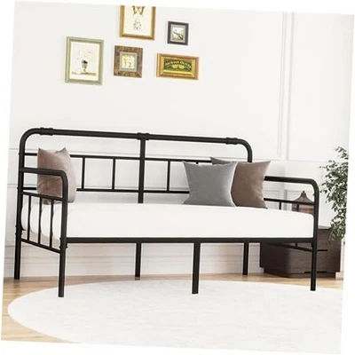 Cama de día-metal--marcos de cama - con cabecero, colchón fuerte doble moderno Foto 1 de 4