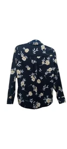 Camicetta H&M floreale. Taglia 0. Bottone manica lunga. 100% poliestere. Usato.C1-17 - Foto 1 di 8
