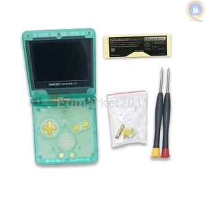Clear Green Pre IPS LCD Backlight Screen Shell Kit For GameBoy Advance GBA SP - Picture 1 of 4