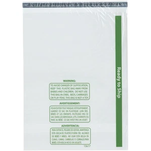 Plymor Ready to Ship 1.5 Mil Wicketed Poly Bags w/ Suffocation Warning 13" x 17" - Picture 1 of 1