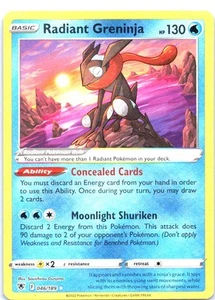 #046/189 Radiant Greninja SWSH10: Astral Radiance Radiant Rare Holo - Picture 1 of 2