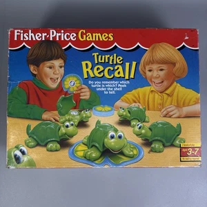 Vtg Fisher Price Games Turtle Recall 1994 Picnic Memory Game 100% Complete - Picture 1 of 6
