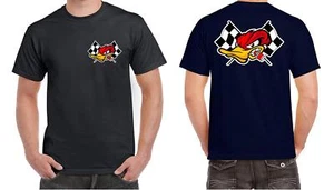 HOT ROD DUCK QUACK T-SHIRT T SHIRT CLOTHING APPAREL RETRO ROCKABILLY TSHIRT - Picture 1 of 8